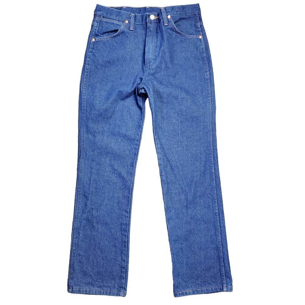 Wrangler Men Medium Blue Wash Zip Fly Regular Fit 32x30 Denim Pants Jeans